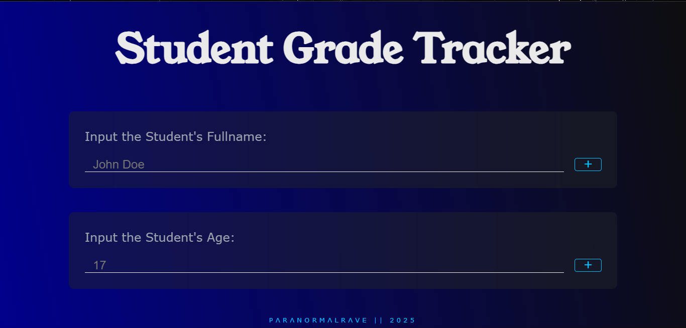 Student Grade Tracker